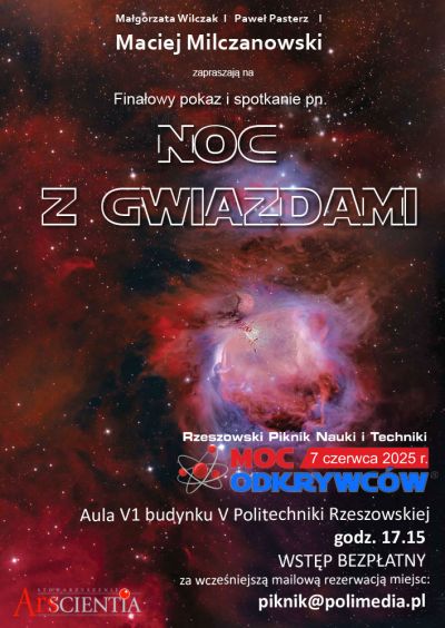 plakat promujący Noc z gwiazdami
